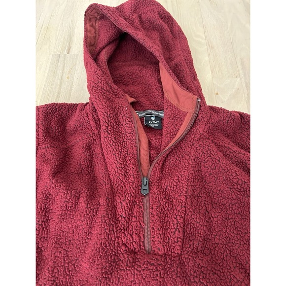 KUHL Alfpaca Kashmira Red Fleece Sherpa 1/2 Zip Hoodie Jacket Sz Medium - Picture 2 of 8